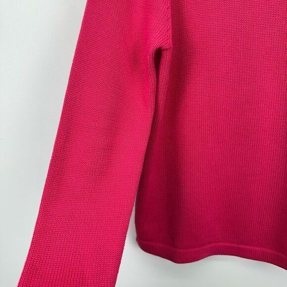 Lauren Ralph Lauren Pink Embroidered Crest Crewneck Knit Sweater - Picture 9 of 10